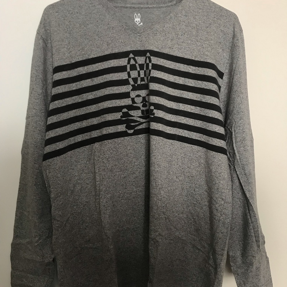 Psycho Bunny Long Sleeved V-Neck T-Shirt